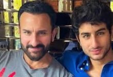 बेटे इब्राहिम के साथ सैफ अली खान